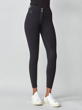 Yagya Compression Performance Riding Breeches Full Grip Black Pants EUS Size XS